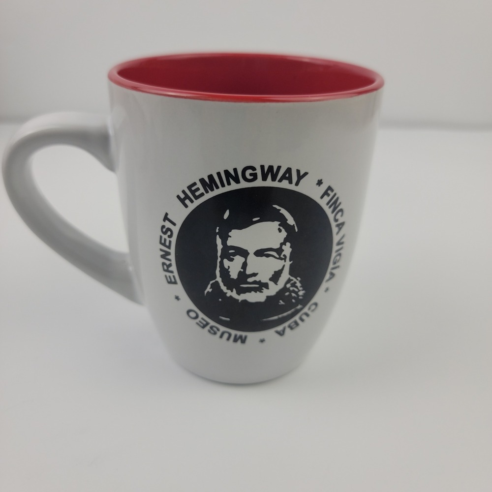 Ernest Hemingway Museo Finca Vigia Cuba Coffee Mug White Red Ceramic